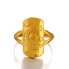Wholesale Stainless Steel Ring Retro Geometric Star Moon Style Oil Pressure Electroplating For Women