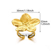 Wholesale Stainless Steel Ring Retro Palace Style Glossy Gold Flower Pattern Electroplated