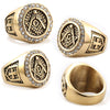 Wholesale Stainless Steel Ring With Diamond Set Retro Domineering Style Featuring Letters Numbers And Text Patterns