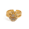 Wholesale Stainless Steel Ring With Diamond Sun Moon Geometric Style And Electroplating For Women