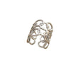 Wholesale Stainless Steel Ring With Exaggerated Geometric Circular Overlay Texture And Electroplating Unisex And Opening Adjustable