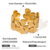 Wholesale Stainless Steel Ring With Five Petal Flower Design Electroplated Geometric Style For Women