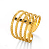 Wholesale Stainless Steel Ring With Geometric And Floral Style 18K Gold Plated For Women