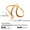 Wholesale Stainless Steel Ring With Geometric Design And Electroplating Treatment For Women