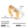 Wholesale Stainless Steel Ring With Geometric Design And Electroplating Treatment For Women