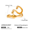 Wholesale Stainless Steel Ring With Geometric Design And Electroplating Treatment For Women