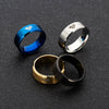 Wholesale Stainless Steel Ring With Geometric Pattern And Laser Marking For Men And Women Electroplated