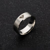 Wholesale Stainless Steel Ring With Geometric Pattern And Laser Marking For Men And Women Electroplated
