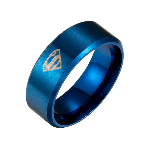 Wholesale Stainless Steel Ring With Geometric Pattern And Laser Marking For Men And Women Electroplated