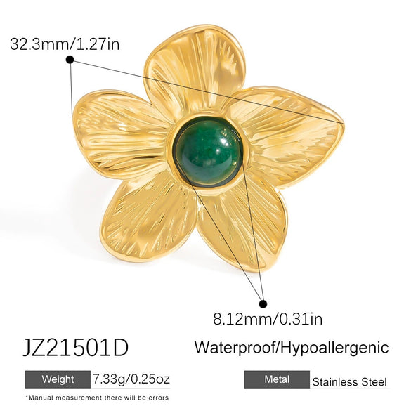 Wholesale Stainless Steel Ring With Geometric Pattern Electroplated For Women
