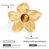 Wholesale Stainless Steel Ring With Geometric Pattern Electroplated For Women