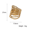Wholesale Stainless Steel Ring With Geometric Shape Vacuum Electroplated 18K Gold Simple High End Non Fading