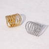 Wholesale Stainless Steel Ring With Geometric Shape Vacuum Electroplated 18K Gold Simple High End Non Fading