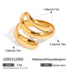 Wholesale Stainless Steel Ring With Geometric Style And Electroplating Treatment For Women