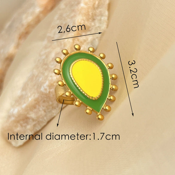 Wholesale Stainless Steel Ring With Heart Shape Minimalist Style Electroplating Processing
