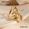 Wholesale Stainless Steel Ring With Minimalist Cold Wind Niche Design And Electroplating Light Luxury Style Geometric Shape For Women