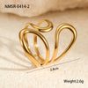 Wholesale Stainless Steel Ring With Minimalist Cold Wind Niche Design And Electroplating Light Luxury Style Geometric Shape For Women