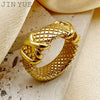 Wholesale Stainless Steel Ring With Snakeskin Pattern And Embossed Design French Retro Style Electroplated