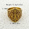 Wholesale Stainless Steel Ring With Snakeskin Pattern And Embossed Design French Retro Style Electroplated