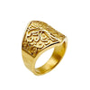 Wholesale Stainless Steel Ring With Snakeskin Pattern And Embossed Design French Retro Style Electroplated