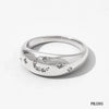 Wholesale Stainless Steel Ring With Star Moon Geometric Design Electroplated Jewelry For Women
