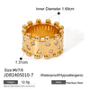 Wholesale Stainless Steel Ring With Triangular Round Five Pointed Star Drill Edge Steel Ball C Shaped And Butterfly Dragonfly Insect Pattern Electroplated Women's Jewelry