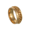 Wholesale Stainless Steel Ring With Viking Letter Rotating Design And Electroplating Treatment Unisex Style