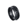 Wholesale Stainless Steel Ring With Viking Letter Rotating Design And Electroplating Treatment Unisex Style