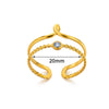 Wholesale Stainless Steel Ring With Water Drop And Geometric Asymmetrical Design Electroplated Stylish For Female