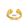 Wholesale Stainless Steel Ring With Water Drop And Geometric Asymmetrical Design Electroplated Stylish For Female