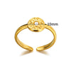 Wholesale Stainless Steel Ring With Water Drop And Geometric Asymmetrical Design Electroplated Stylish For Female