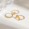 Wholesale Stainless Steel Rings With Geometric Pattern For Women Stacked Wear Electroplated High End Feeling