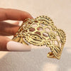 Wholesale Stainless Steel Rings With Hollow Design Retro Geometric Electroplated Jewelry