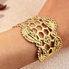 Wholesale Stainless Steel Rings With Hollow Design Retro Geometric Electroplated Jewelry
