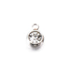 Wholesale Stainless Steel Round Birthstone Pendant Accessories With Electroplating