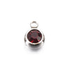Wholesale Stainless Steel Round Birthstone Pendant Accessories With Electroplating