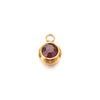 Wholesale Stainless Steel Round Birthstone Pendant Accessories With Electroplating