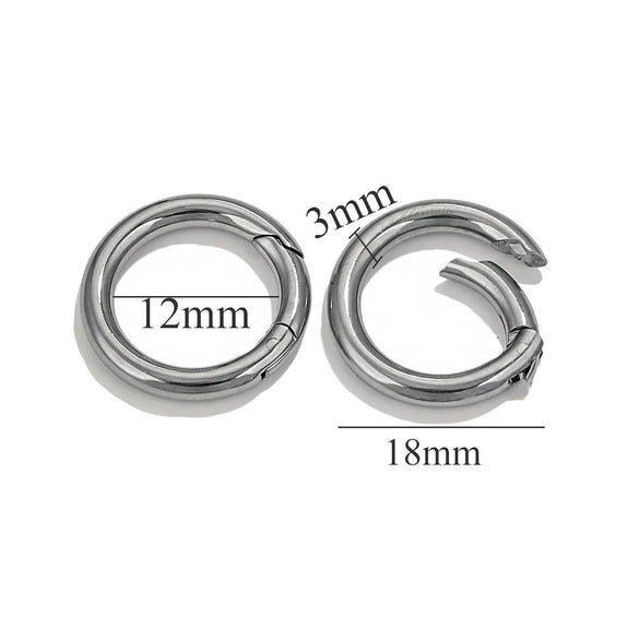 Wholesale Stainless Steel Round Diy Hardware Spring Buckle With Environmentally Friendly Treatment