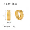 Wholesale Stainless Steel Round Geometric Earrings Inlaid With Zircon And Natural Stone 18K Vacuum Plated For Women Fashionable Simple Design Color Preserving