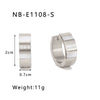 Wholesale Stainless Steel Round Geometric Earrings Inlaid With Zircon And Natural Stone 18K Vacuum Plated For Women Fashionable Simple Design Color Preserving