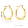 Wholesale Stainless Steel Round Geometric Electroplated Fashion Cold Style Women's Earrings