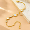Wholesale Stainless Steel Round Pearl Spacer Accessories Chain Electroplated Fashion Women's Bracelet