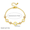 Wholesale Stainless Steel Round Pearl Spacer Accessories Chain Electroplated Fashion Women's Bracelet