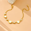 Wholesale Stainless Steel Round Pearl Spacer Accessories Chain Electroplated Fashion Women's Bracelet