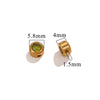 Wholesale Stainless Steel Round Perforated Electroplated Beads Necklace Accessories With Watercolor Diamond Pattern