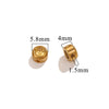 Wholesale Stainless Steel Round Perforated Electroplated Beads Necklace Accessories With Watercolor Diamond Pattern