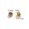 Wholesale Stainless Steel Round Perforated Electroplated Beads Necklace Accessories With Watercolor Diamond Pattern