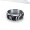 Wholesale Stainless Steel Round Ring Hiphop Retro Style Personality Design Apply Oil Processing Unisex