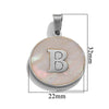 Wholesale Stainless Steel Round Shell Letter Pendant Jewelry Accessories Necklace Electroplated 18K Diy Handmade Fashion Style