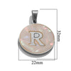 Wholesale Stainless Steel Round Shell Letter Pendant Jewelry Accessories Necklace Electroplated 18K Diy Handmade Fashion Style